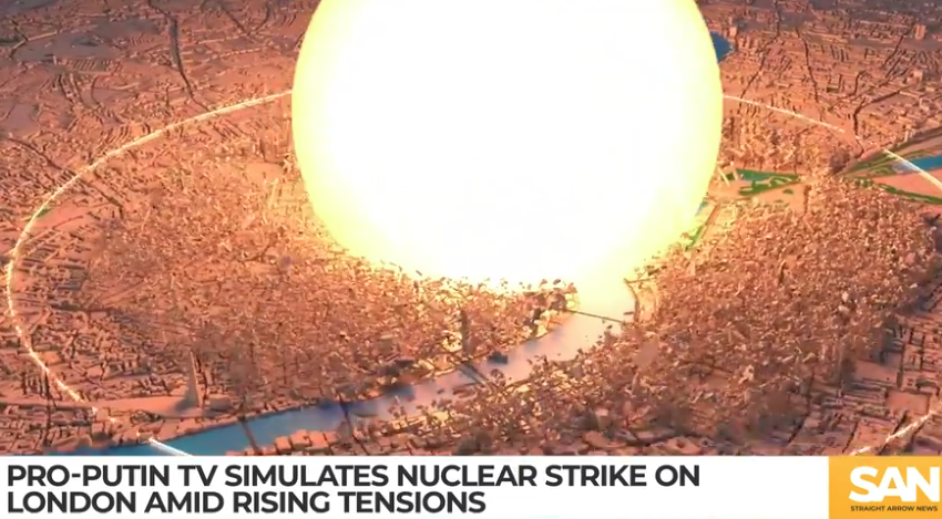 Russian Media Simulates London Strike